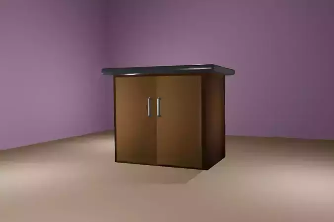 Cupboard lowpoly gameready and PBR