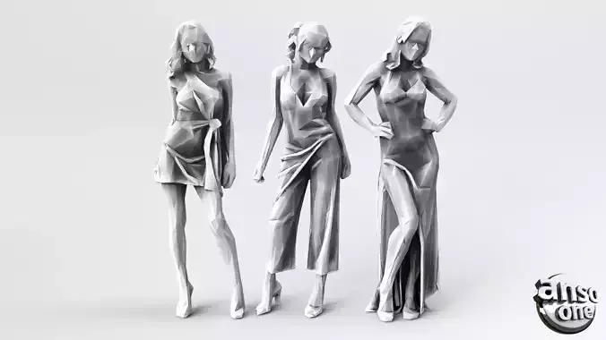 LowPolyFemaleBundle03