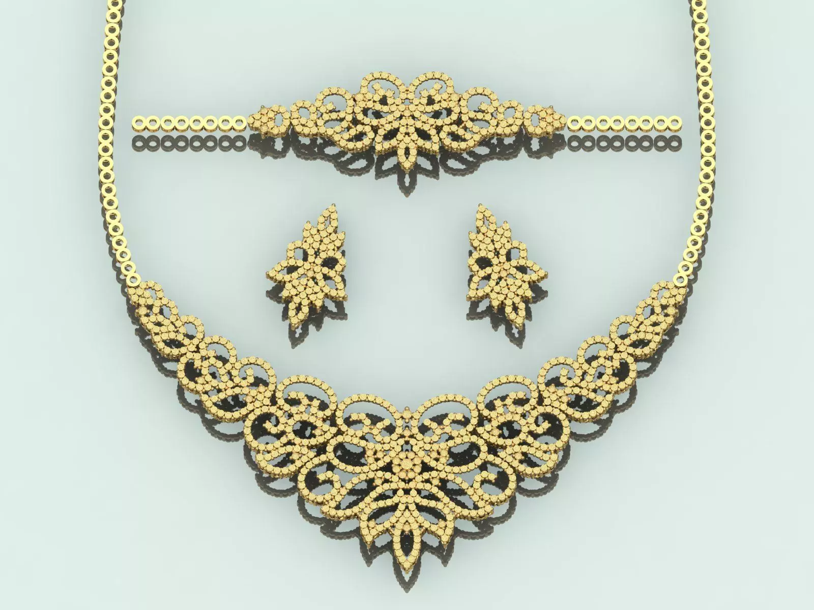 Gold Set  3D print model_0