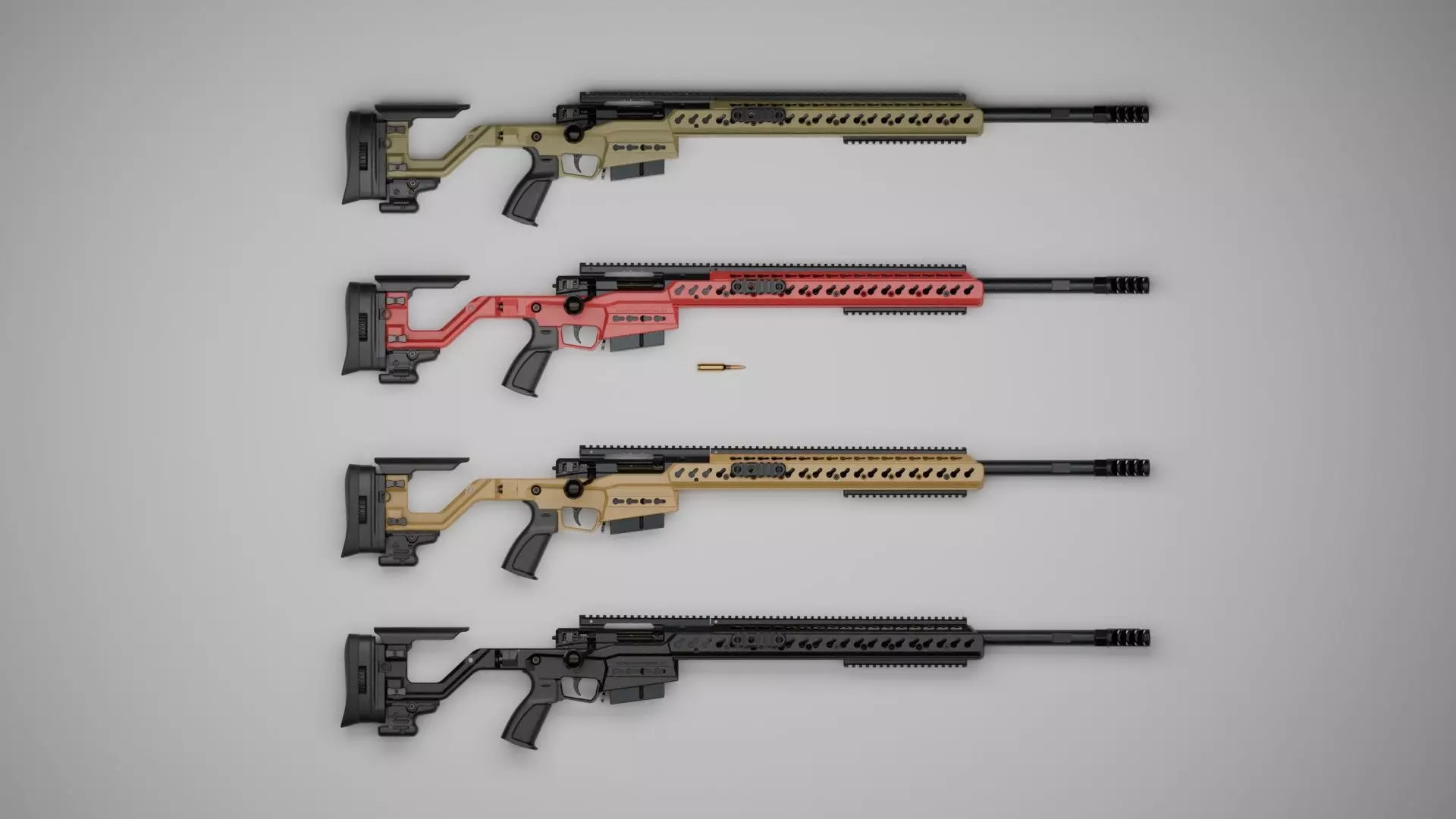 Accuracy International - AT-XC Low-poly 3D model_0