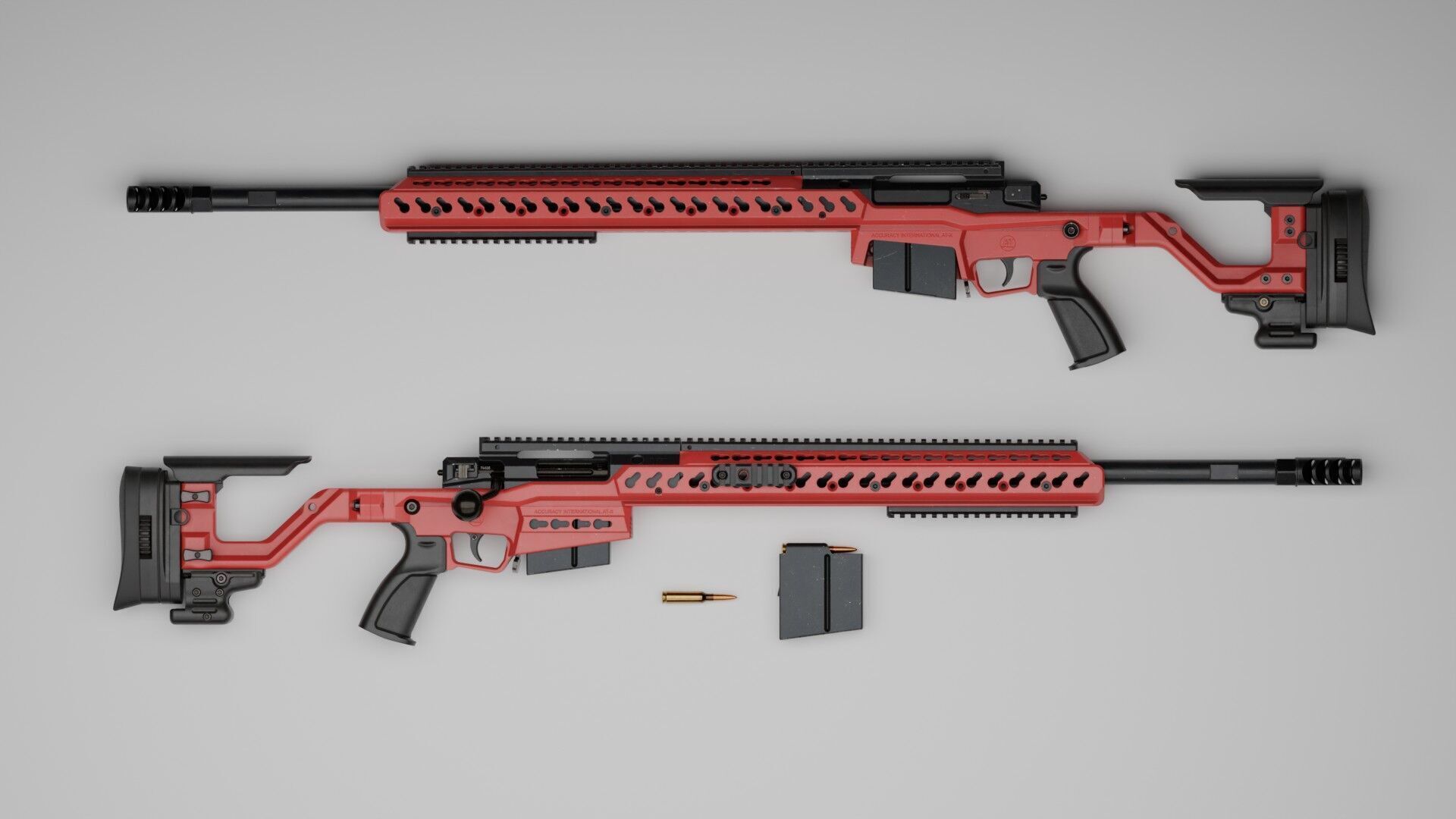 Accuracy International - AT-XC Low-poly 3D model_1