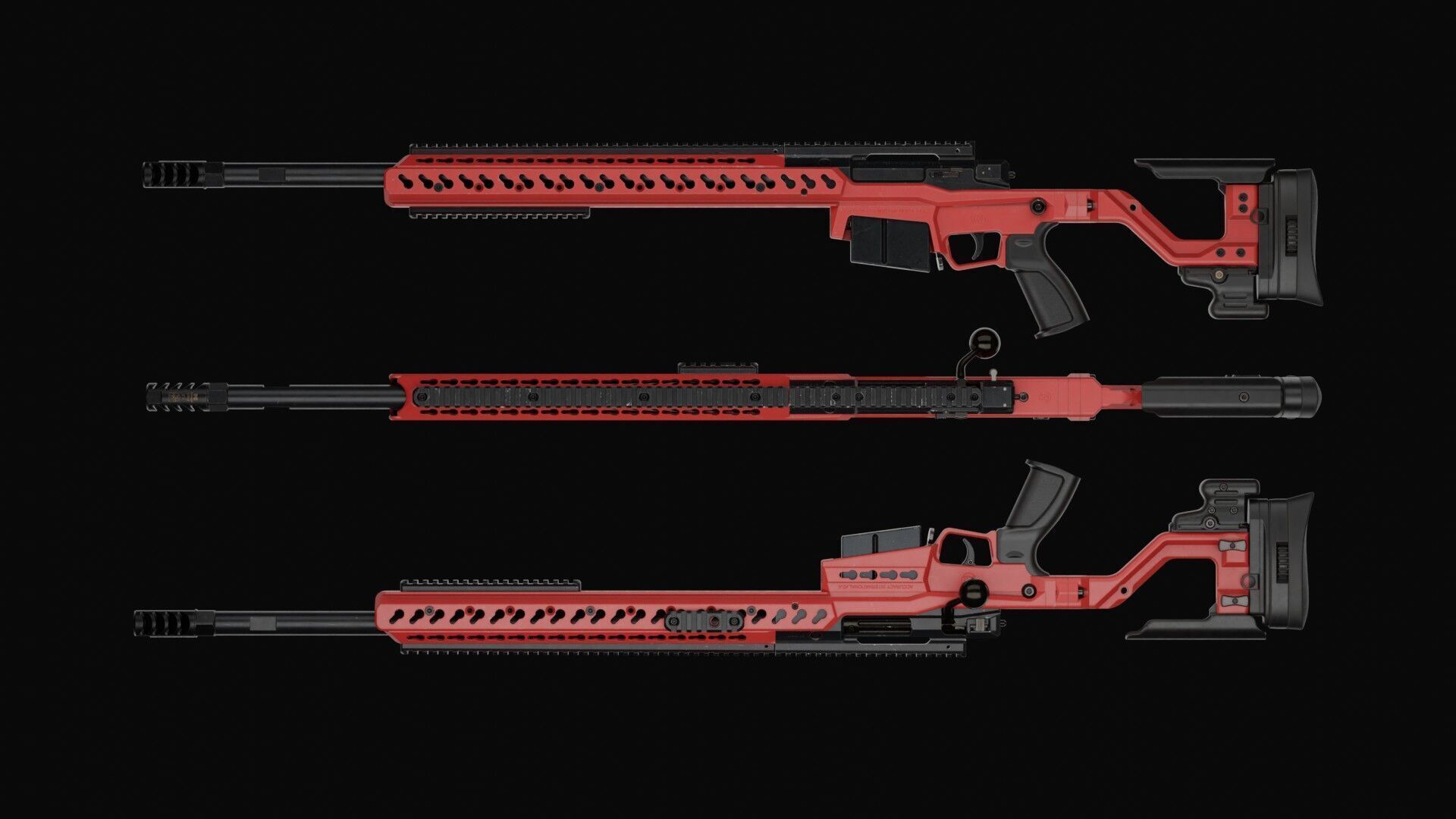 Accuracy International - AT-XC Low-poly 3D model_22