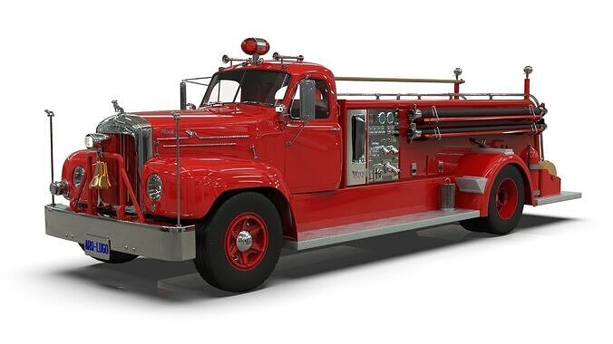 Mack B6 Firetruck 1958 3D model