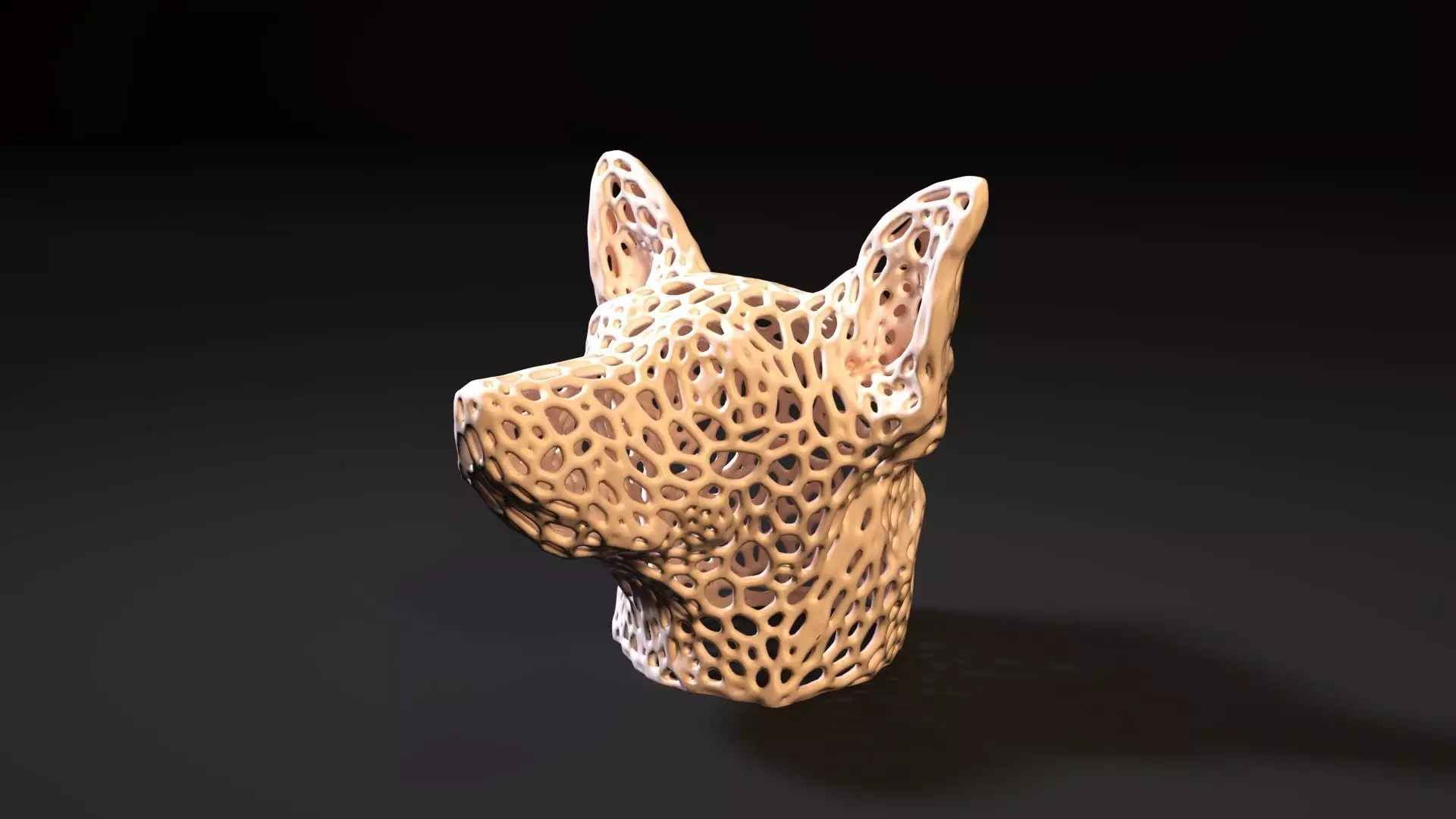 Chihuahua head Voronoi 3D print model_0