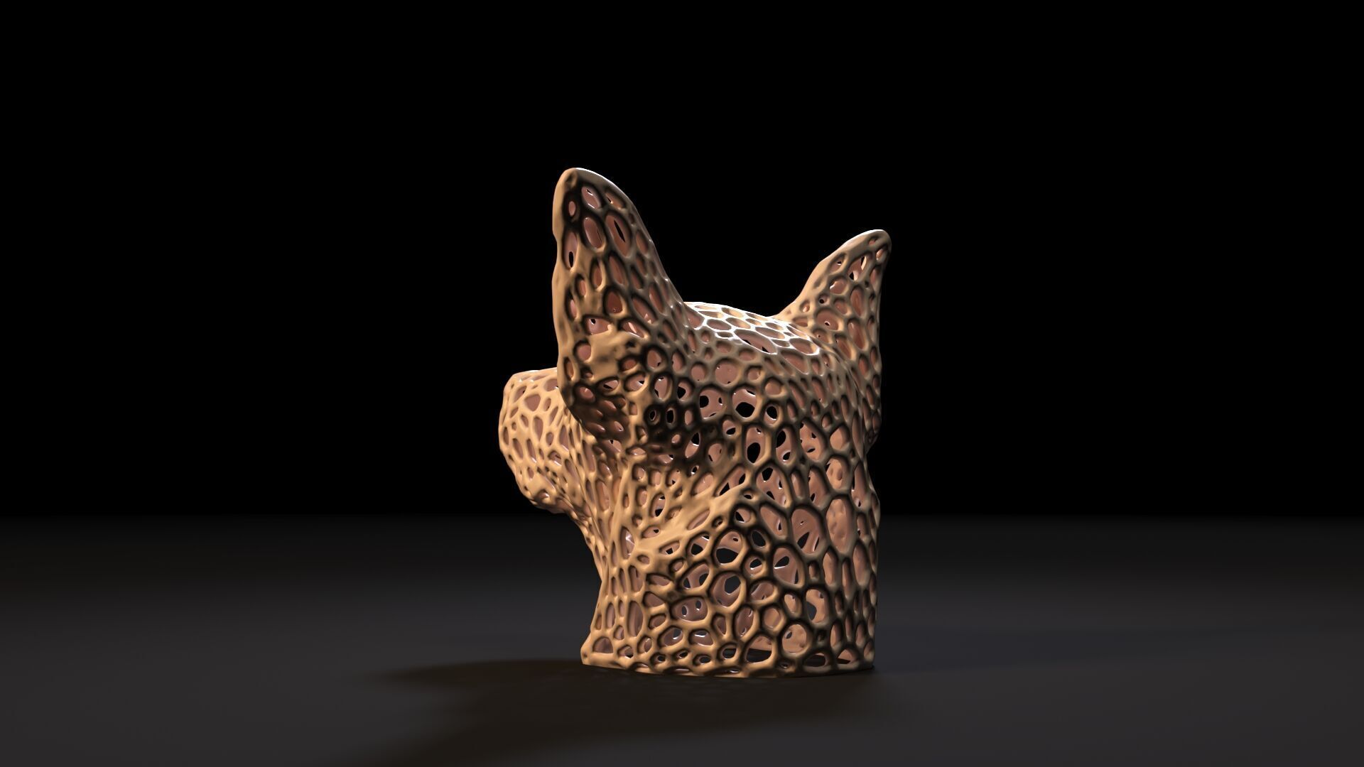 Chihuahua head Voronoi 3D print model_2