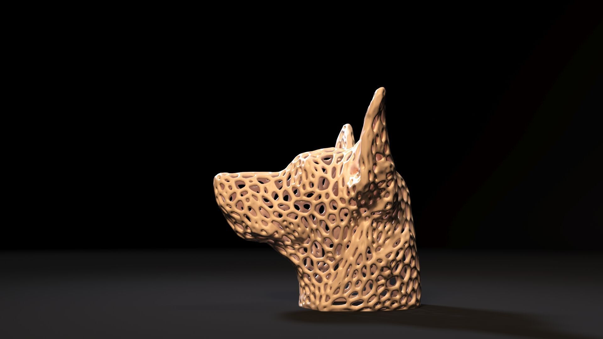 Chihuahua head Voronoi 3D print model_1