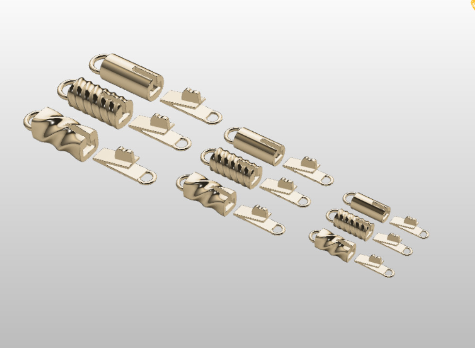  3 Styles Barrel Clasp Jewelry Lock 3D Printable in 3Sizes SML  3D print model_7