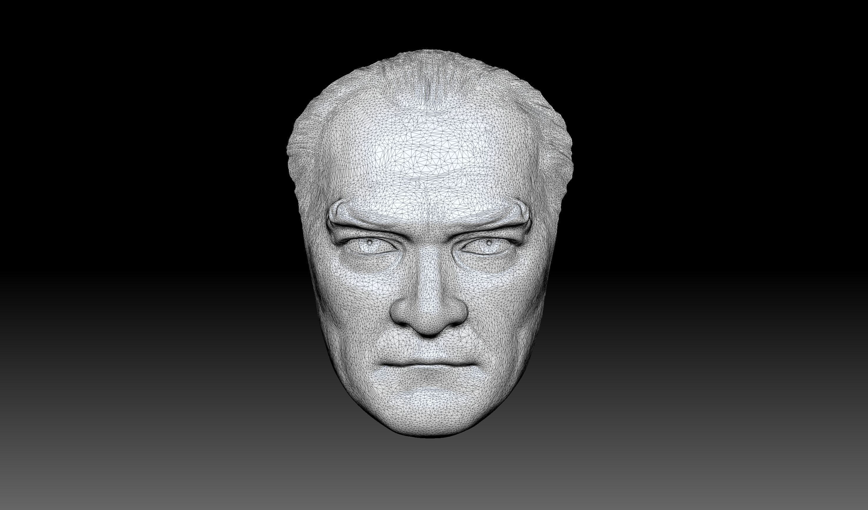 Ataturk Mask 3D print model_8