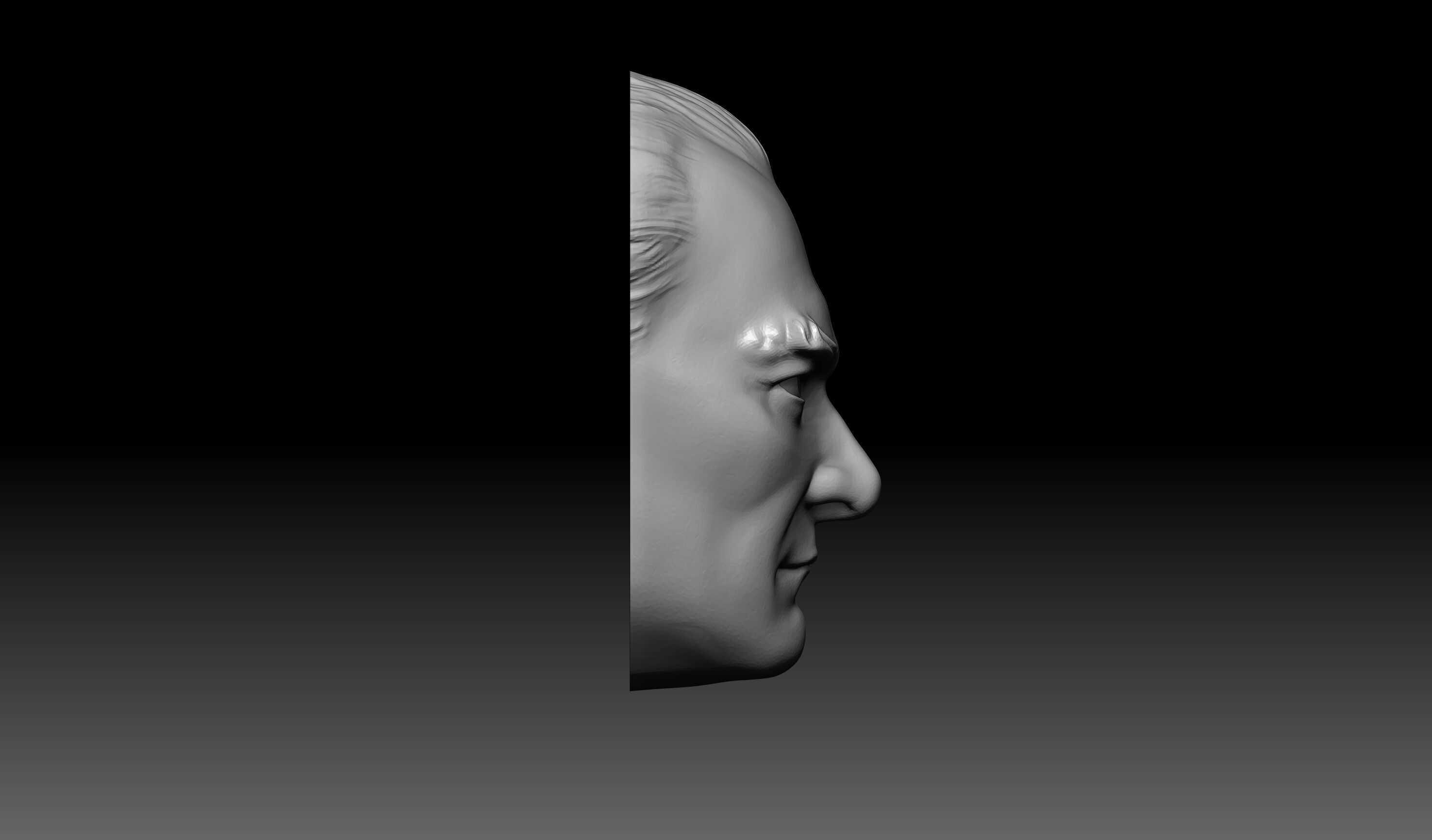 Ataturk Mask 3D print model_2