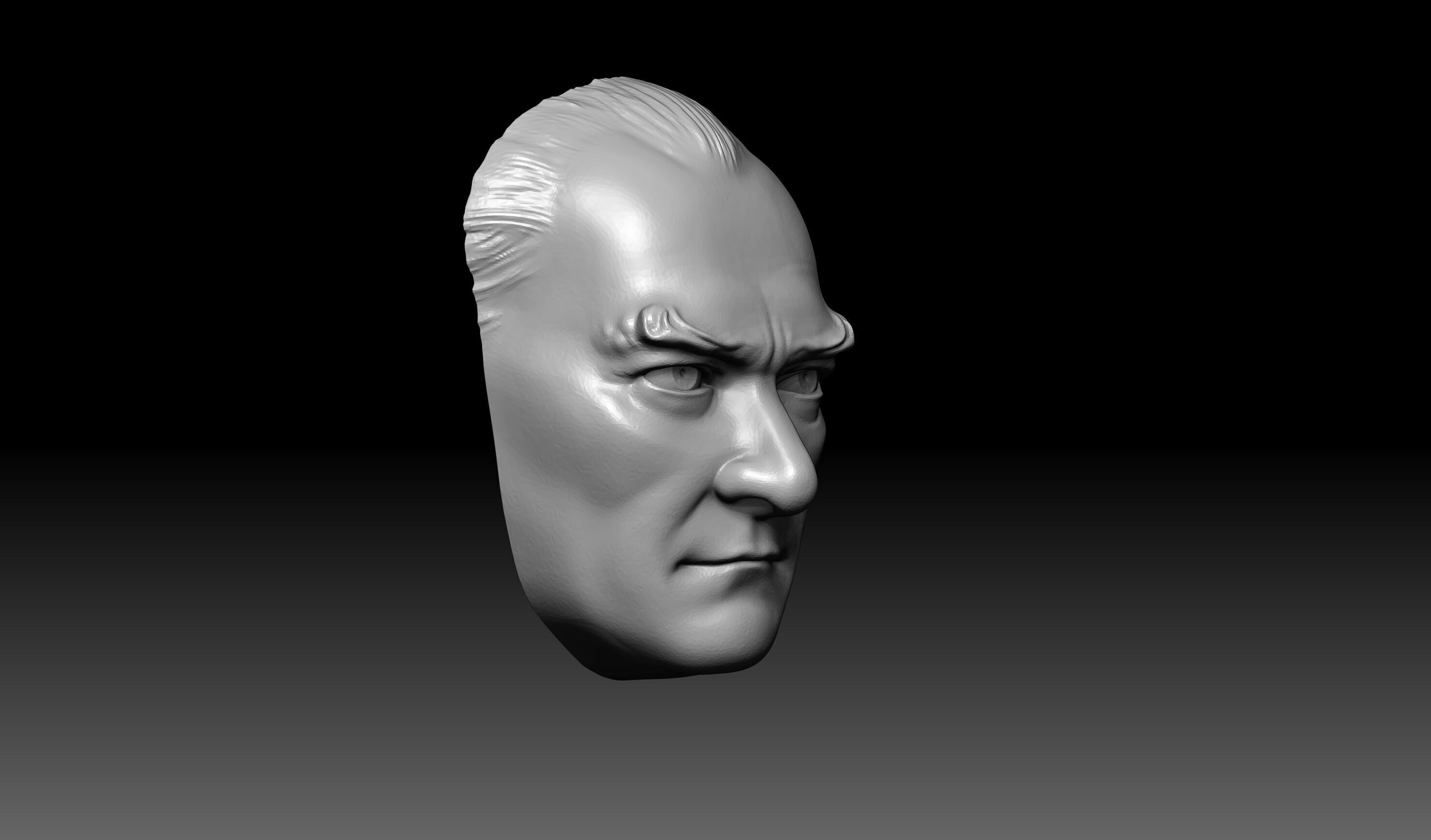 Ataturk Mask 3D print model_1