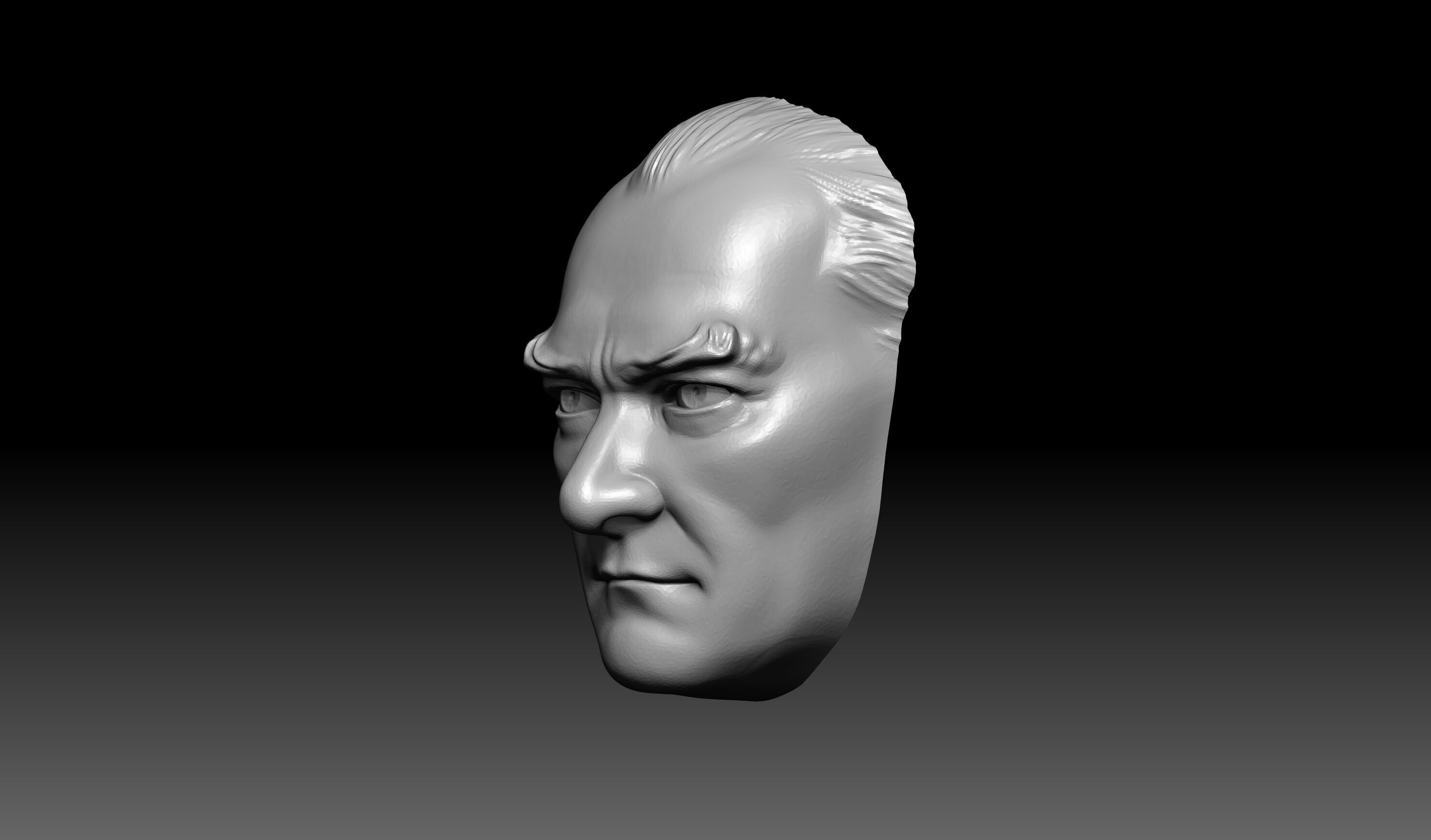 Ataturk Mask 3D print model_4