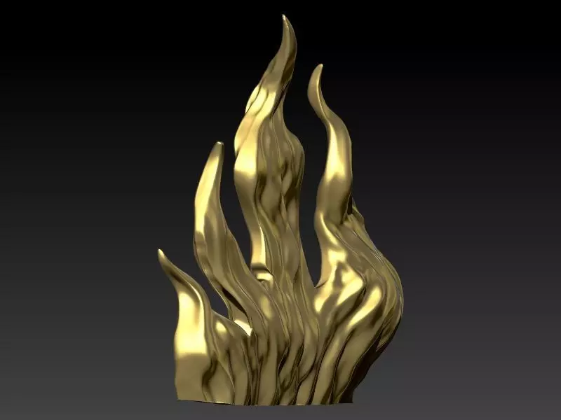 Fire Flame Charm Flamming Necklace Pendant Jewelry 3D print model