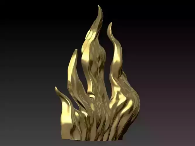Fire Flame Charm Flamming Necklace Pendant Jewelry 3D print model