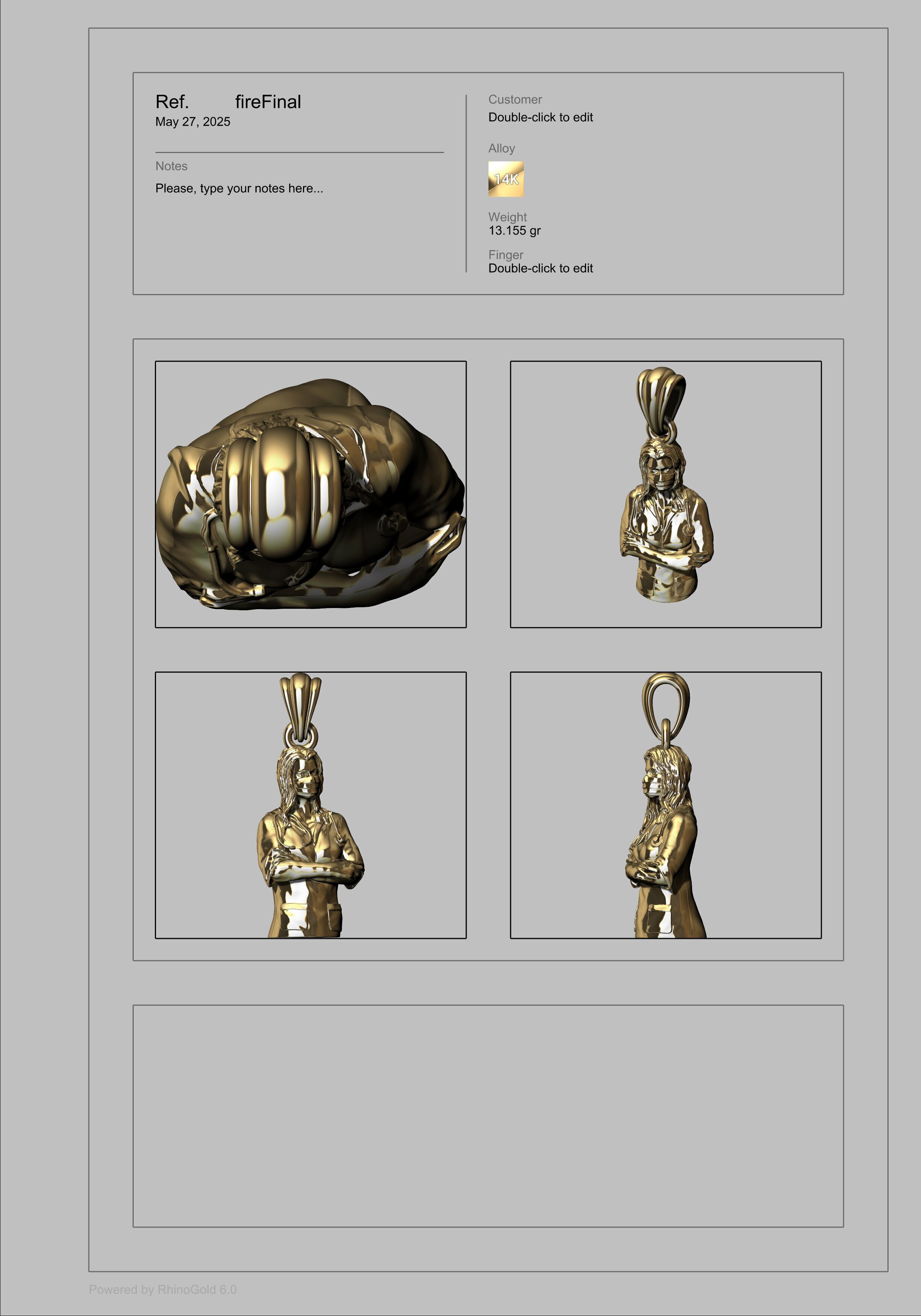 lady doctor Pendant Necklace Charm Bracelet Jewelry 3D print model_27