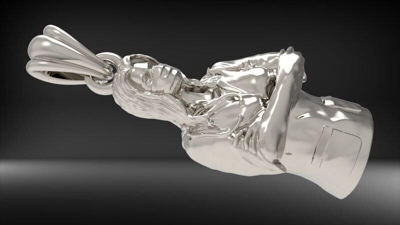 lady doctor Pendant Necklace Charm Bracelet Jewelry 3D print model_10