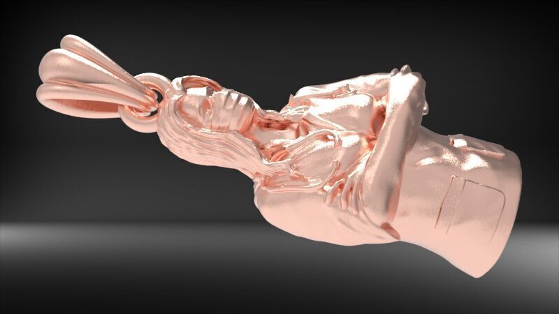 lady doctor Pendant Necklace Charm Bracelet Jewelry 3D print model_7