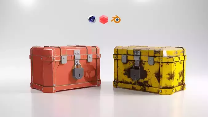 Stylized Loot Crate - Game Ready 3D Model Chest