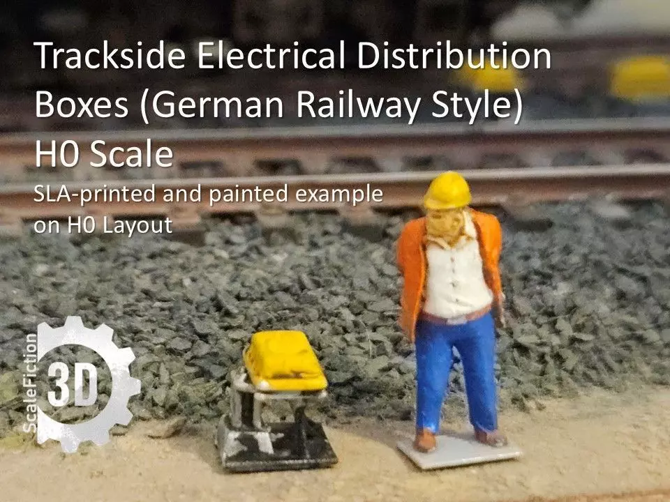 H0 Scale - Electrical Distribution Boxes - German Railway Style 3D print model