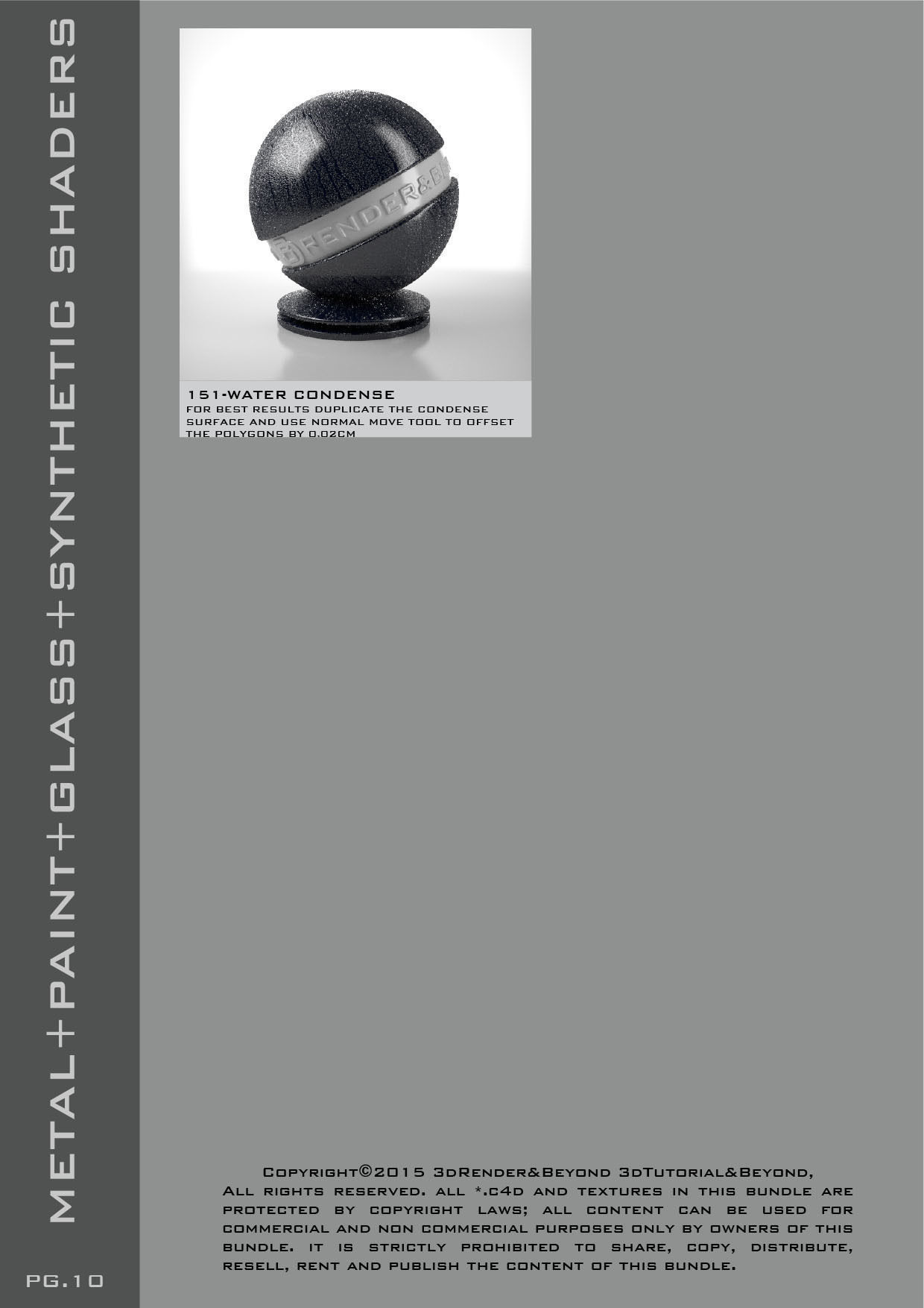 Shaders for VrayforC4D - Bundle 04 Metal-Paint-Glass-Synthetic 3D model_11