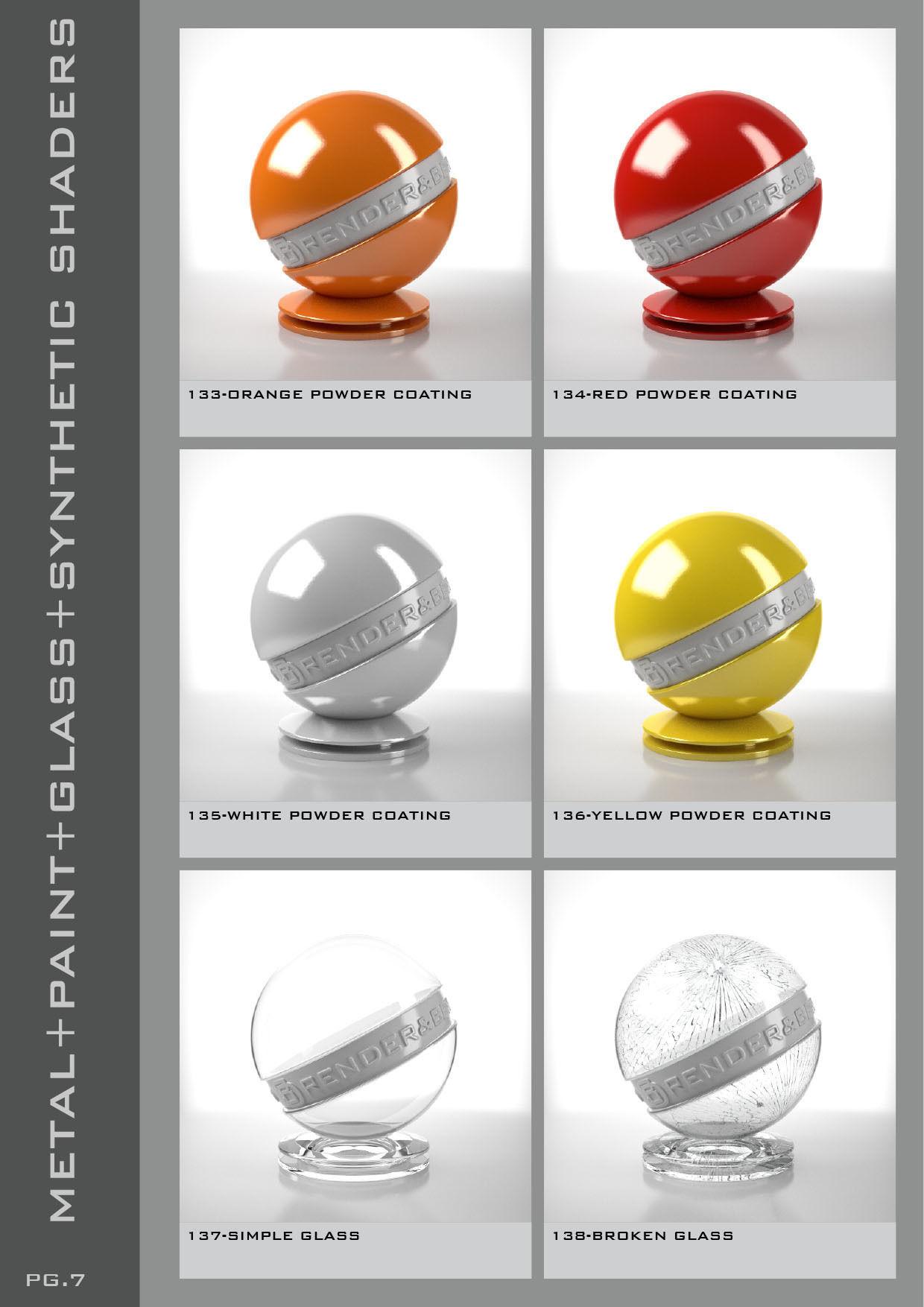 Shaders for VrayforC4D - Bundle 04 Metal-Paint-Glass-Synthetic 3D model_8
