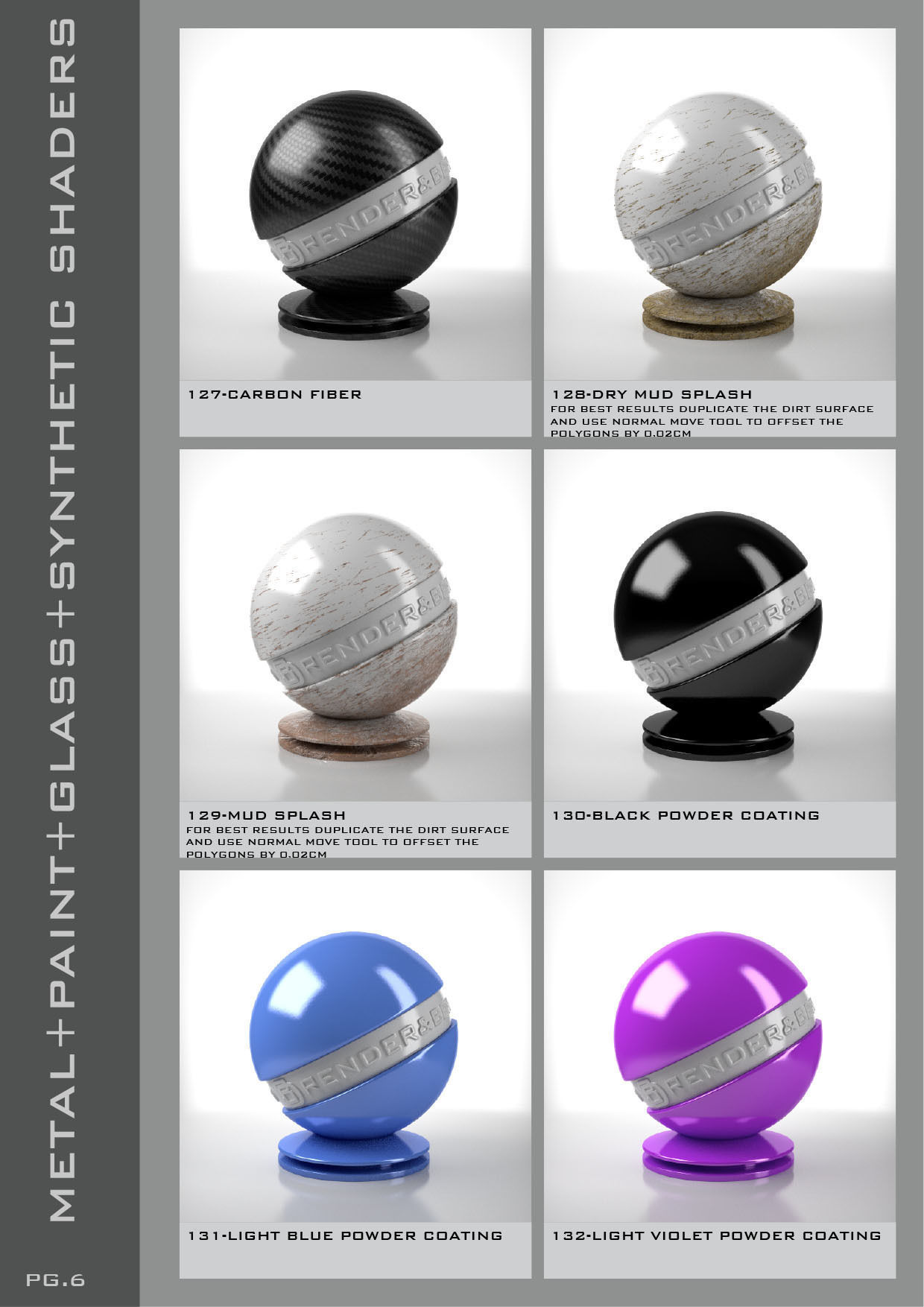 Shaders for VrayforC4D - Bundle 04 Metal-Paint-Glass-Synthetic 3D model_7