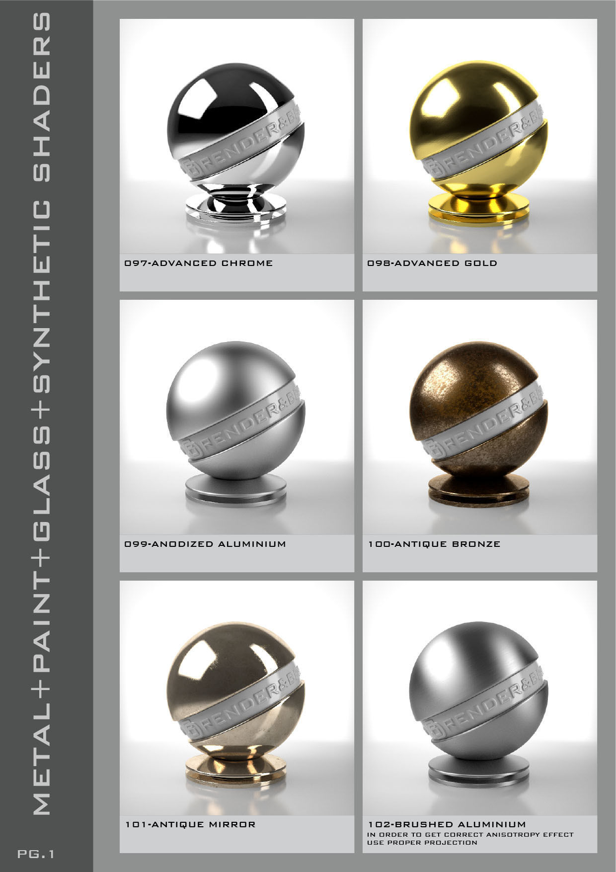 Shaders for VrayforC4D - Bundle 04 Metal-Paint-Glass-Synthetic 3D model_2