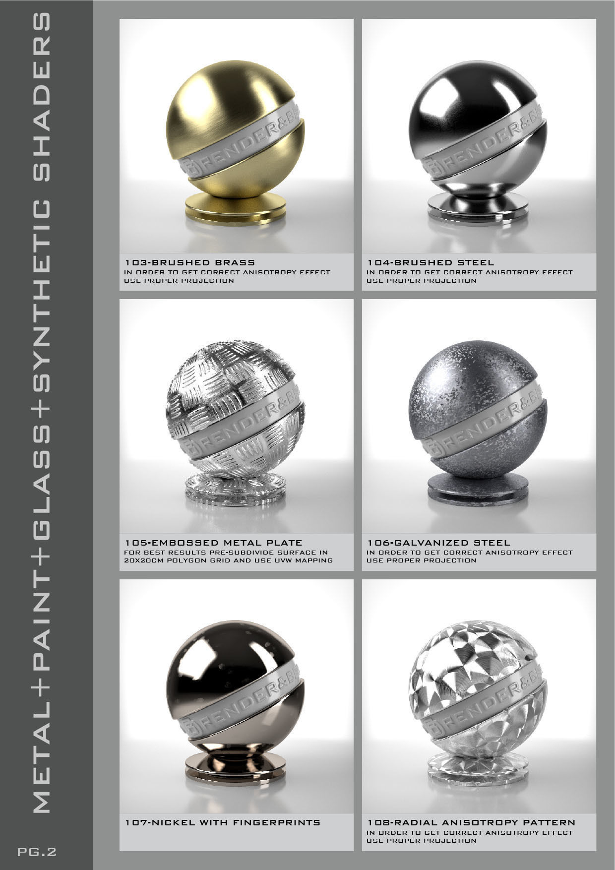 Shaders for VrayforC4D - Bundle 04 Metal-Paint-Glass-Synthetic 3D model_3