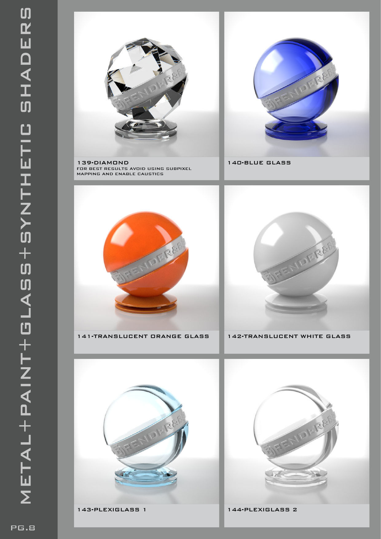 Shaders for VrayforC4D - Bundle 04 Metal-Paint-Glass-Synthetic 3D model_9