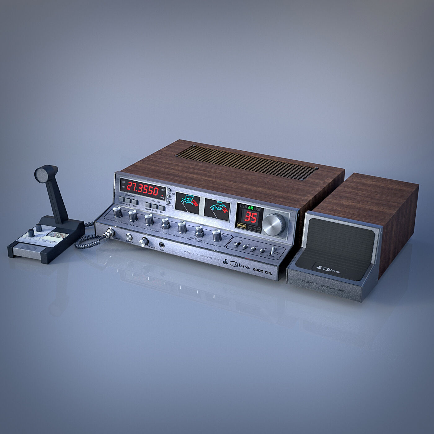 Cobra 2000 GTL 2000 CB Radio 3D model_2