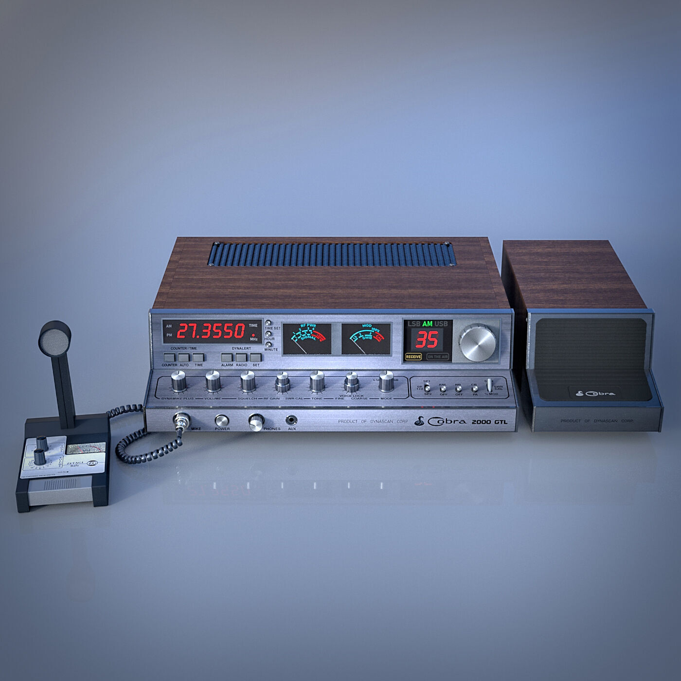 Cobra 2000 GTL 2000 CB Radio 3D model_1