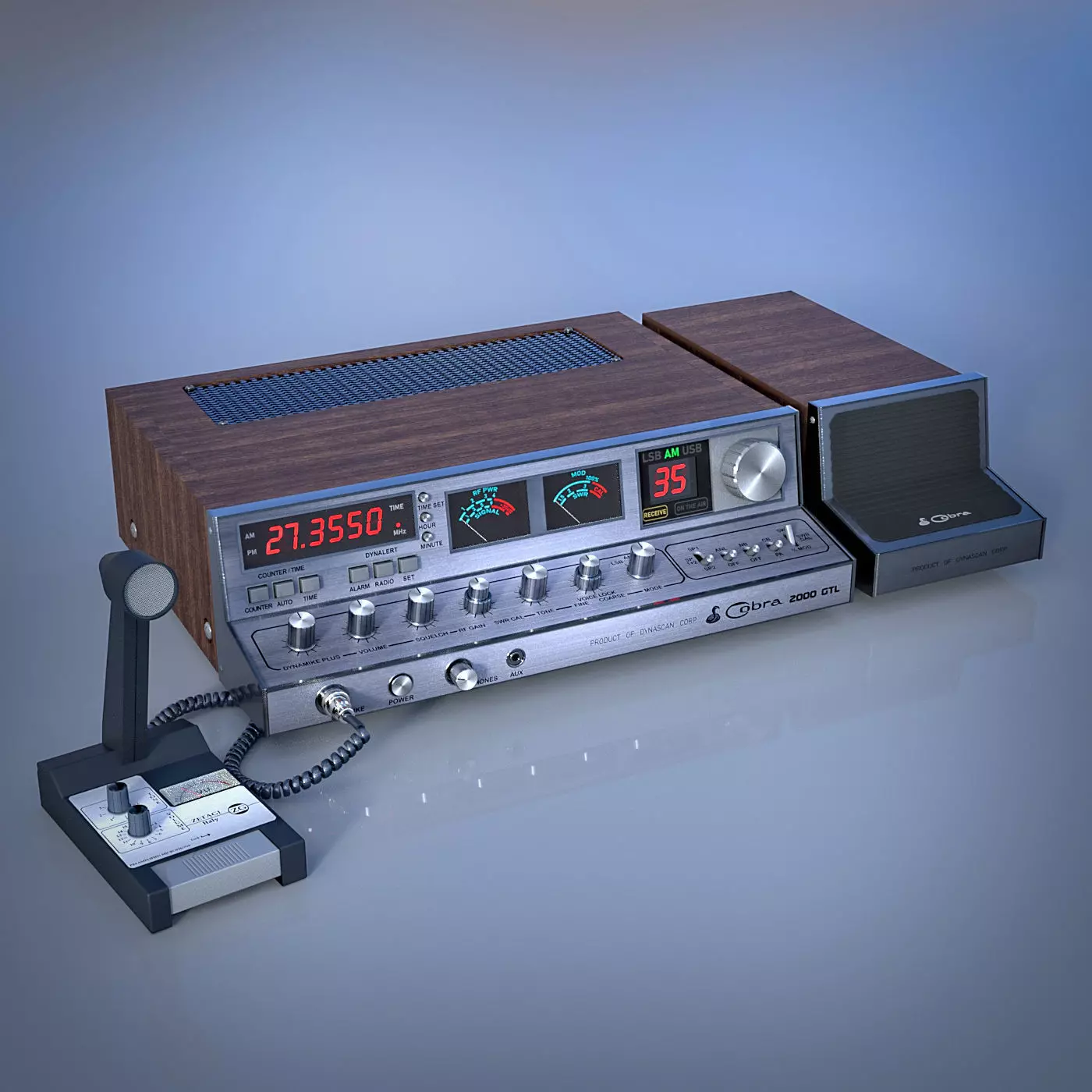 Cobra 2000 GTL 2000 CB Radio 3D model_0