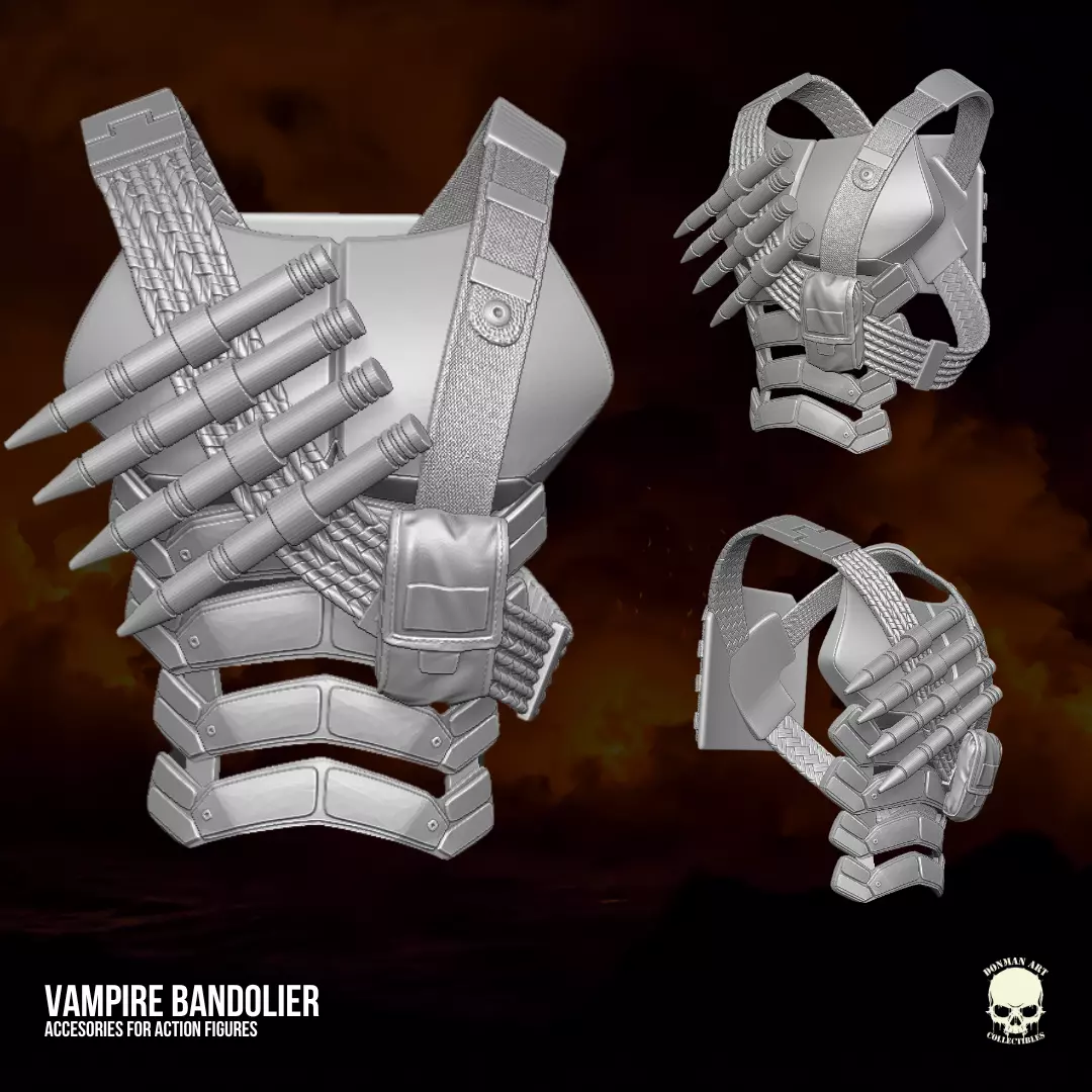 Vampire Hunter Bandolier 3D printable files 3D print model_0