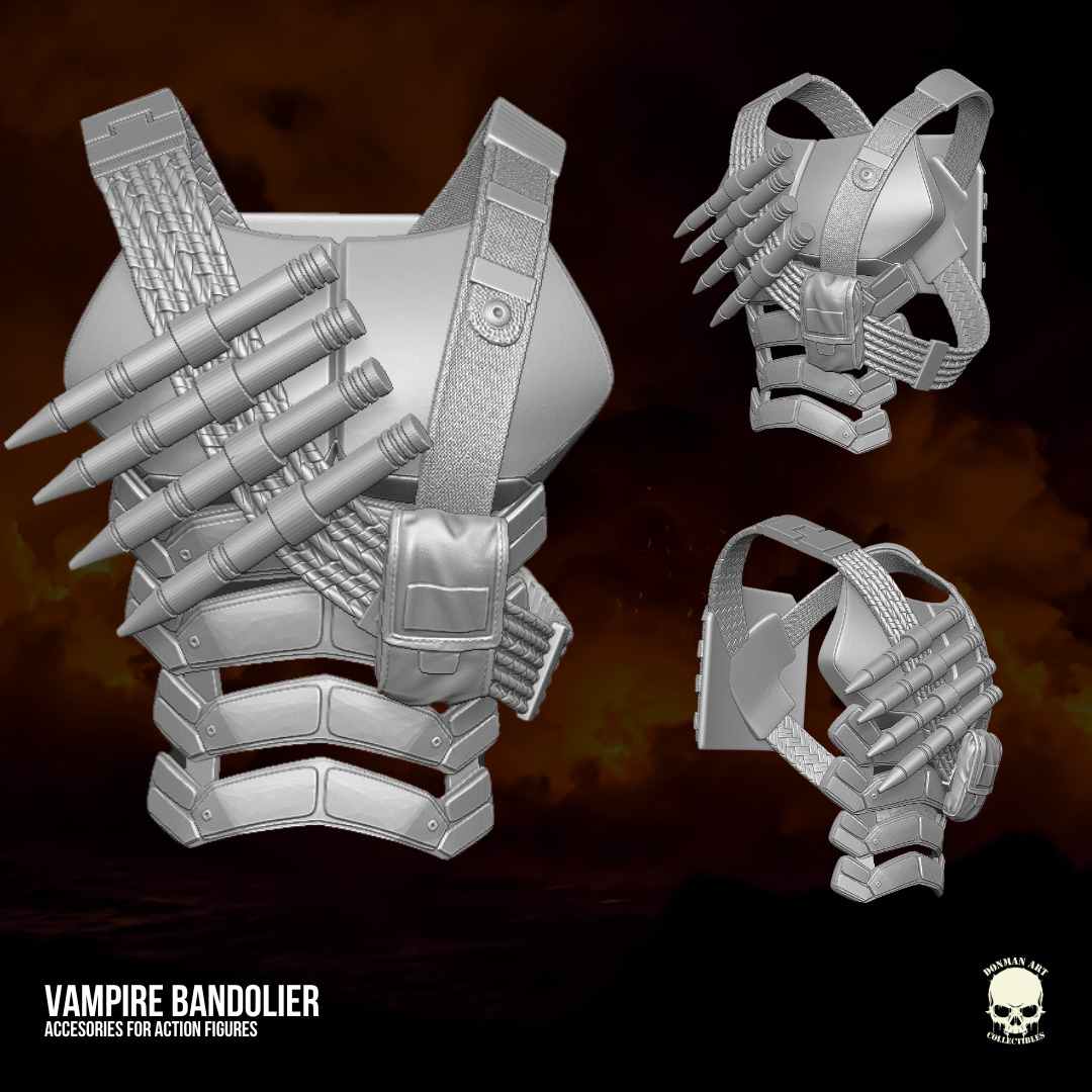 Vampire Hunter Bandolier 3D printable files 3D print model_10
