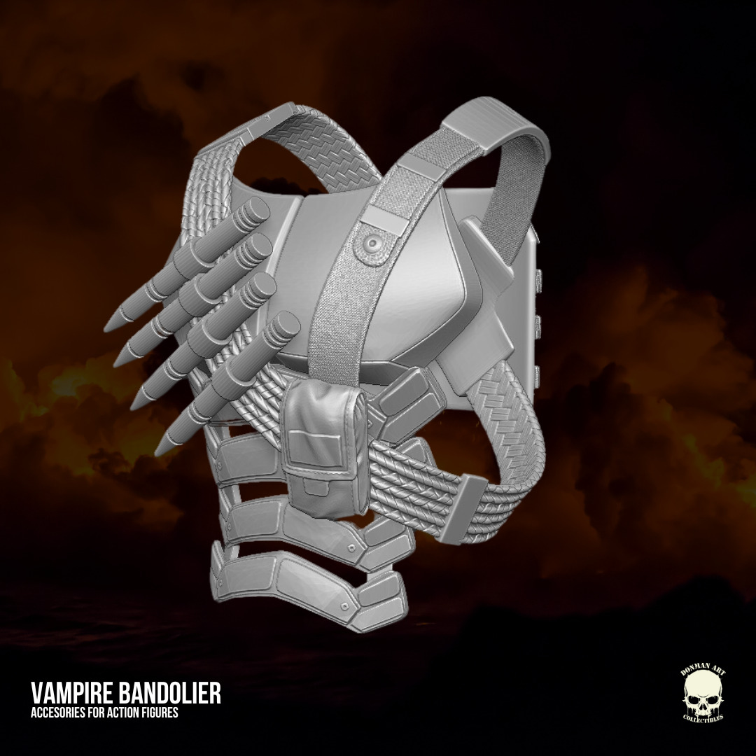 Vampire Hunter Bandolier 3D printable files 3D print model_5