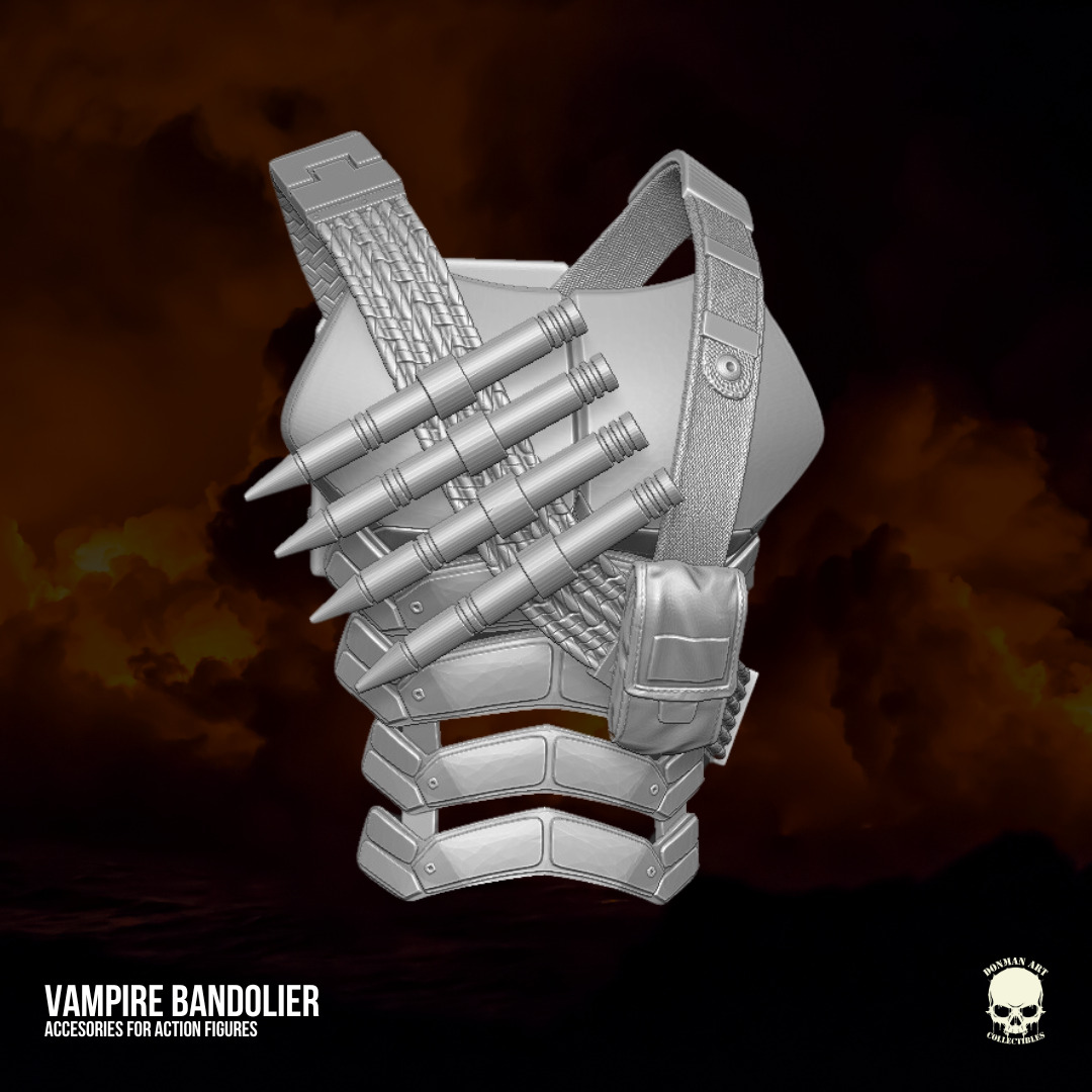 Vampire Hunter Bandolier 3D printable files 3D print model_15