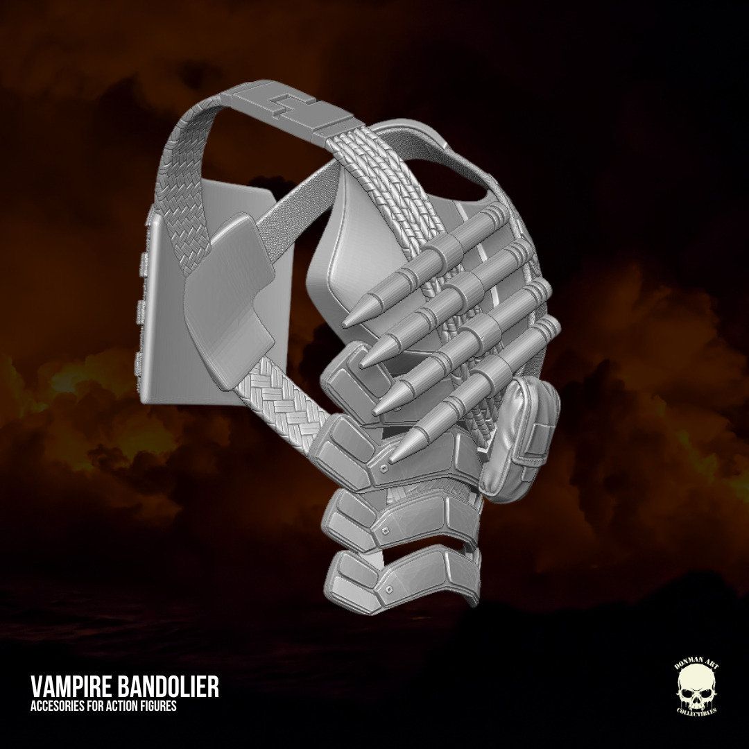 Vampire Hunter Bandolier 3D printable files 3D print model_4