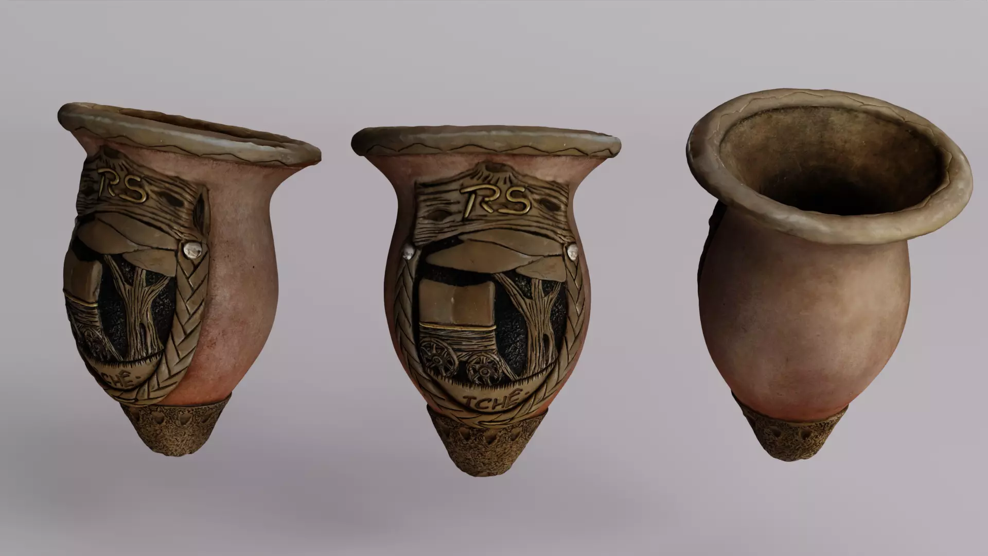 Traditional Chimarrao Gourd 3D model