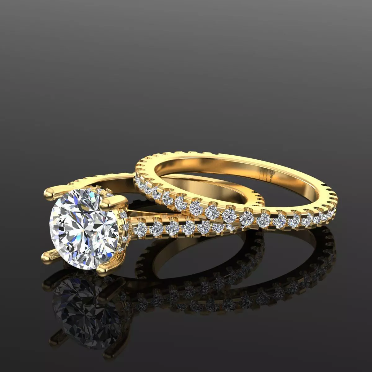 Solitaire Ring 3D print model_0