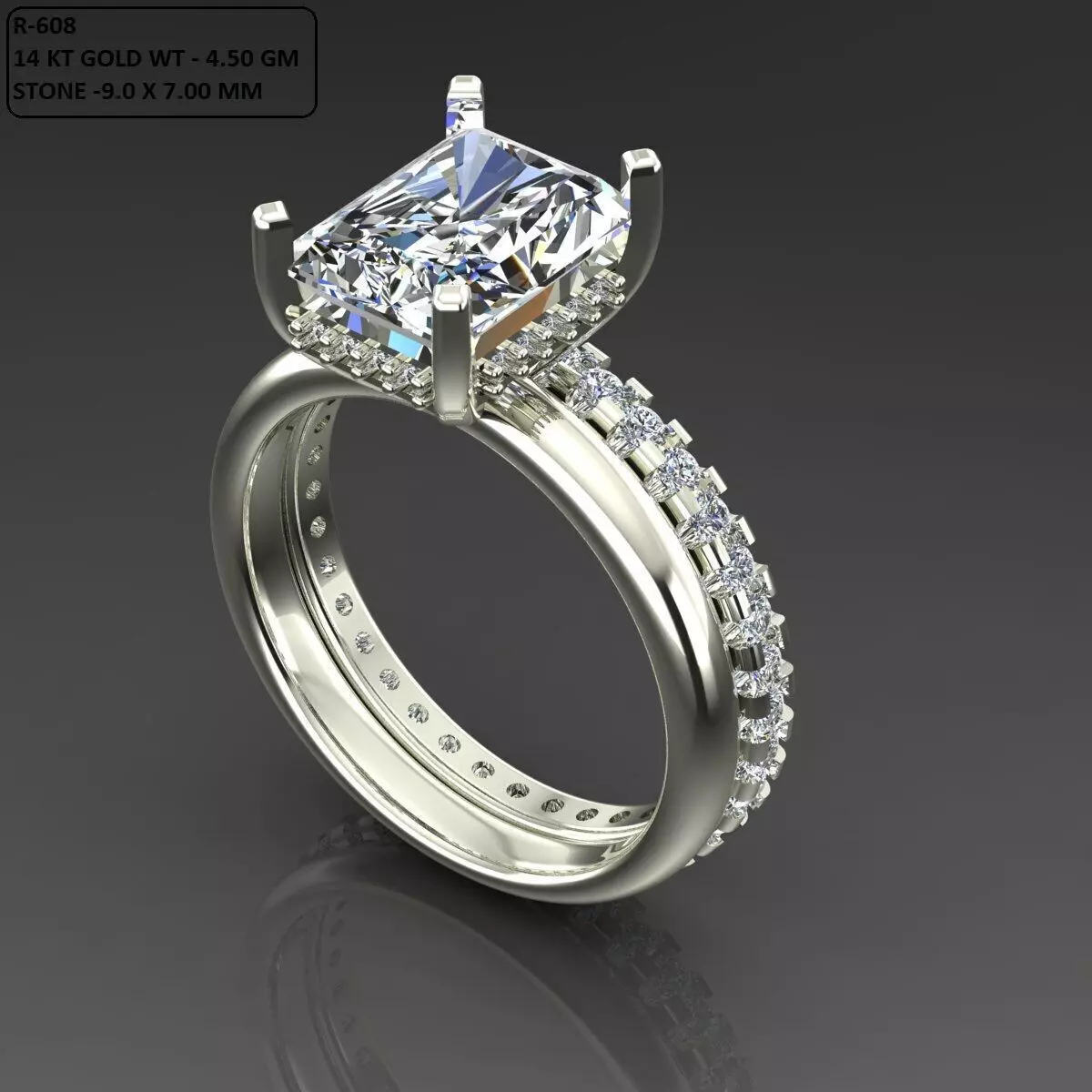 Solitaire Ring 3D print model_0