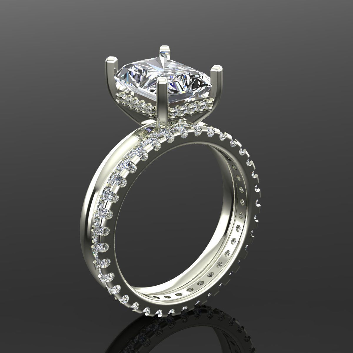 Solitaire Ring 3D print model_1