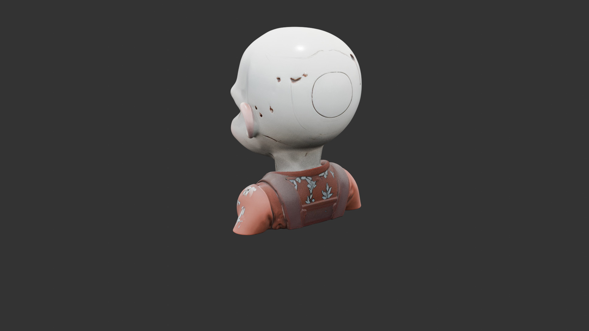 Stitched Eye Doll Low-poly 3D model_14