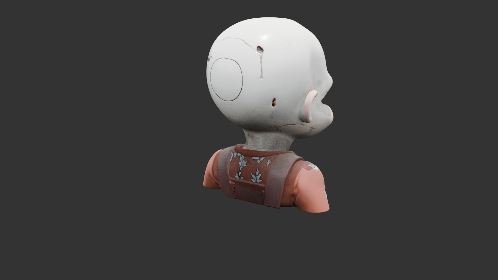 Stitched Eye Doll Low-poly 3D model_12