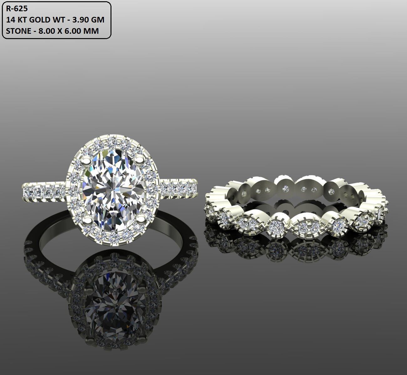 Solitaire Ring 3D print model_1