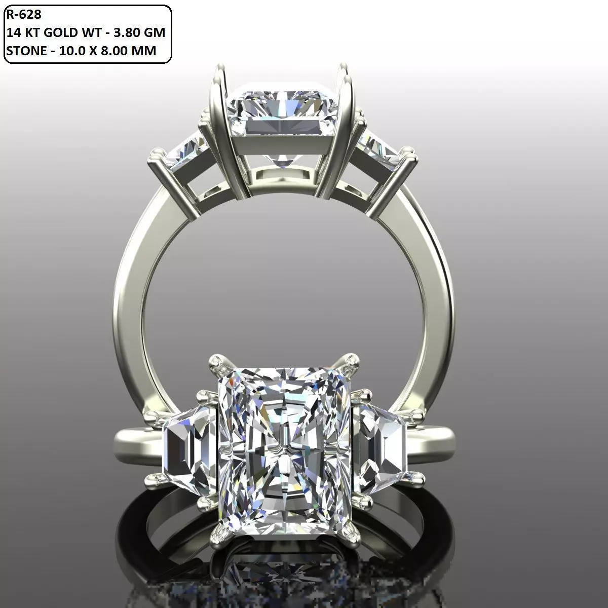 Solitaire Ring 3D print model_0