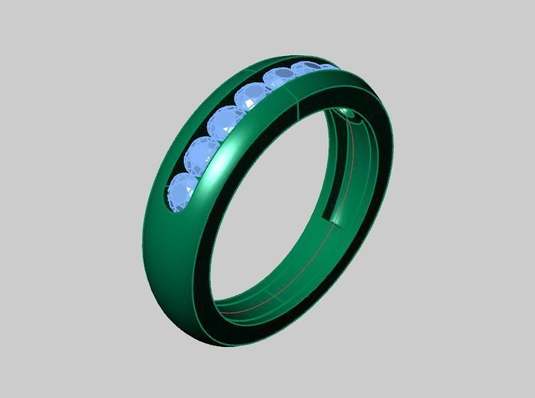 Band Ring 3D print model_1