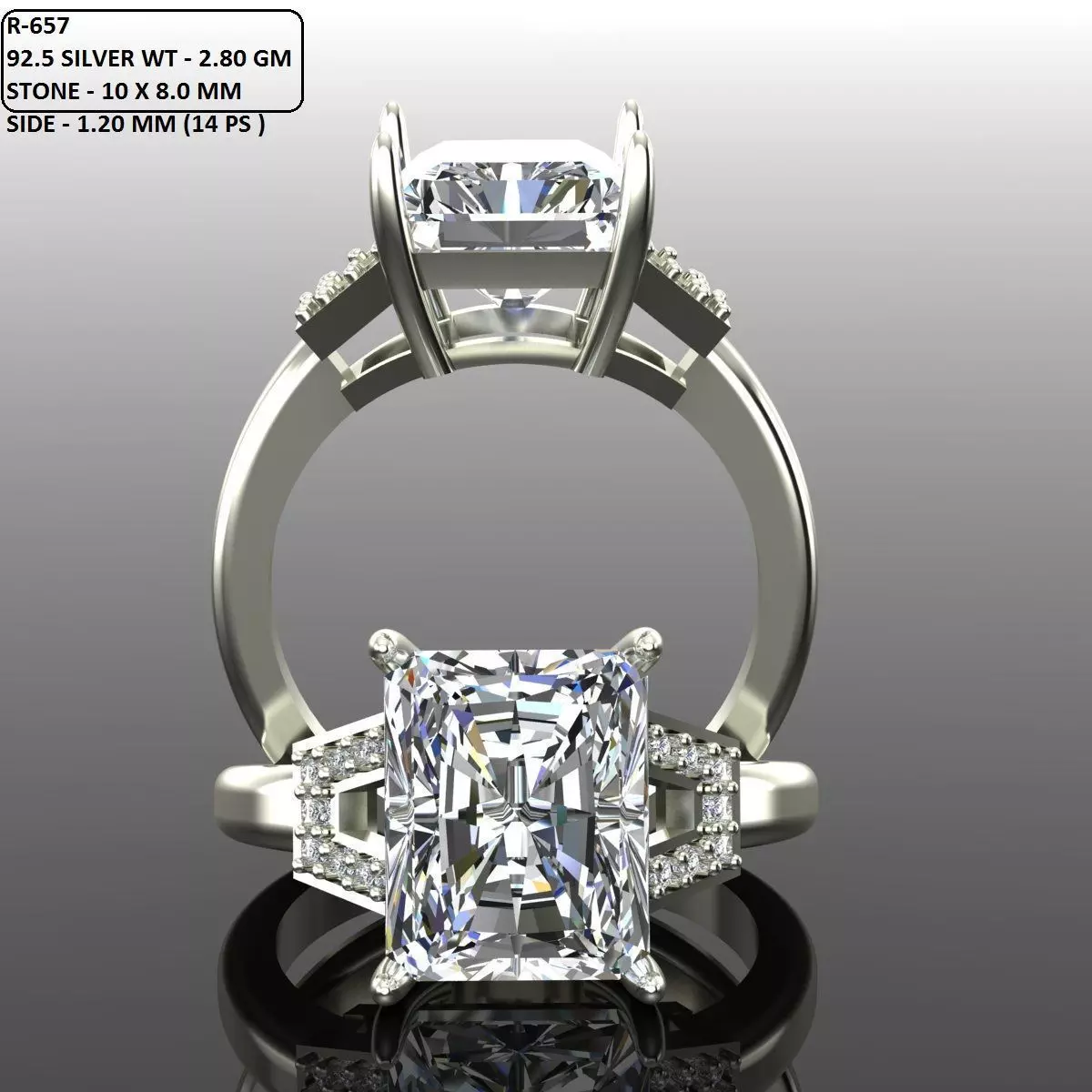 Solitaire Ring 3D print model_0
