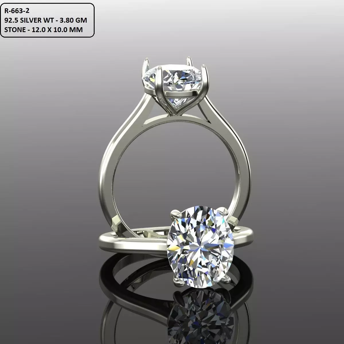 Solitaire Ring 3D print model_0