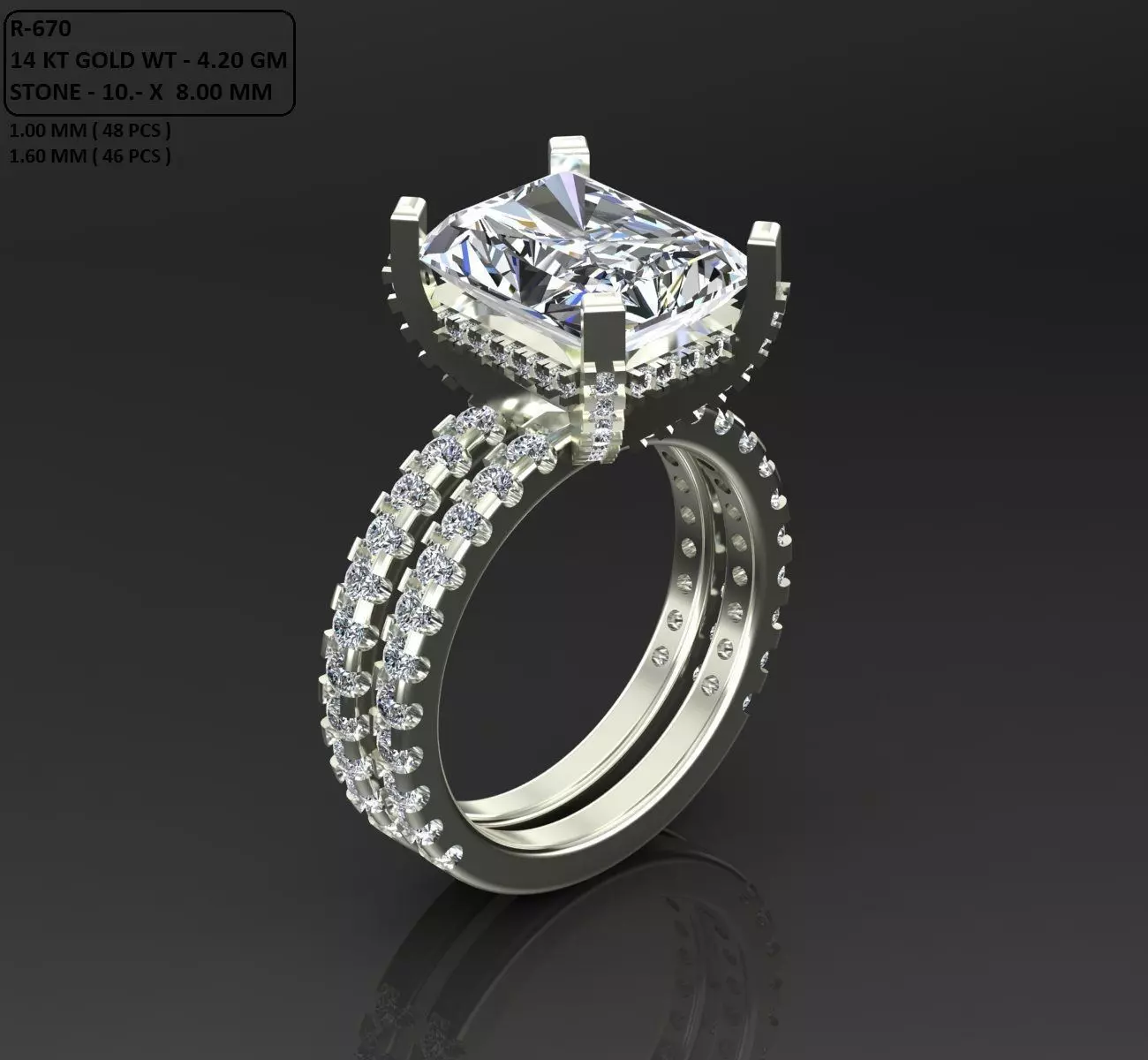 Solitaire Ring 3D print model_0