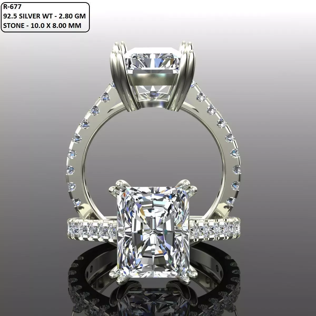 Solitaire Ring 3D print model_0