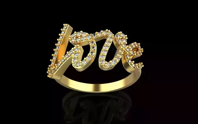 Love nameplate  ring model 1060